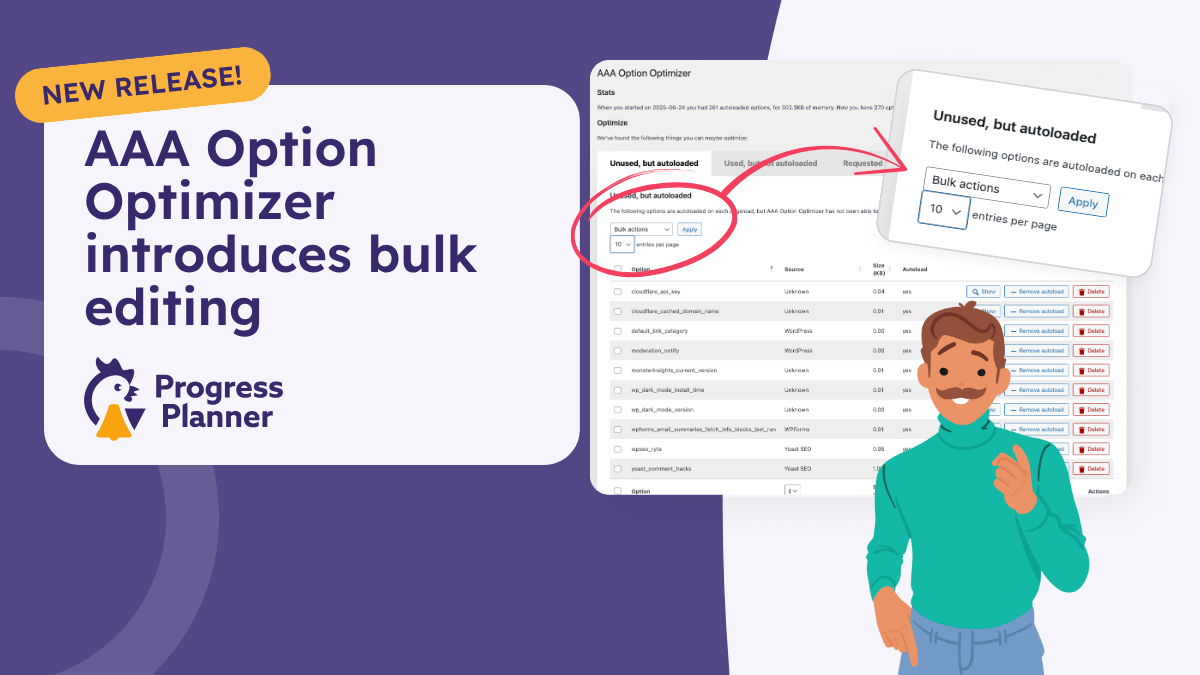 AAA Option Optimizer introduces bulk editing - Progress Planner